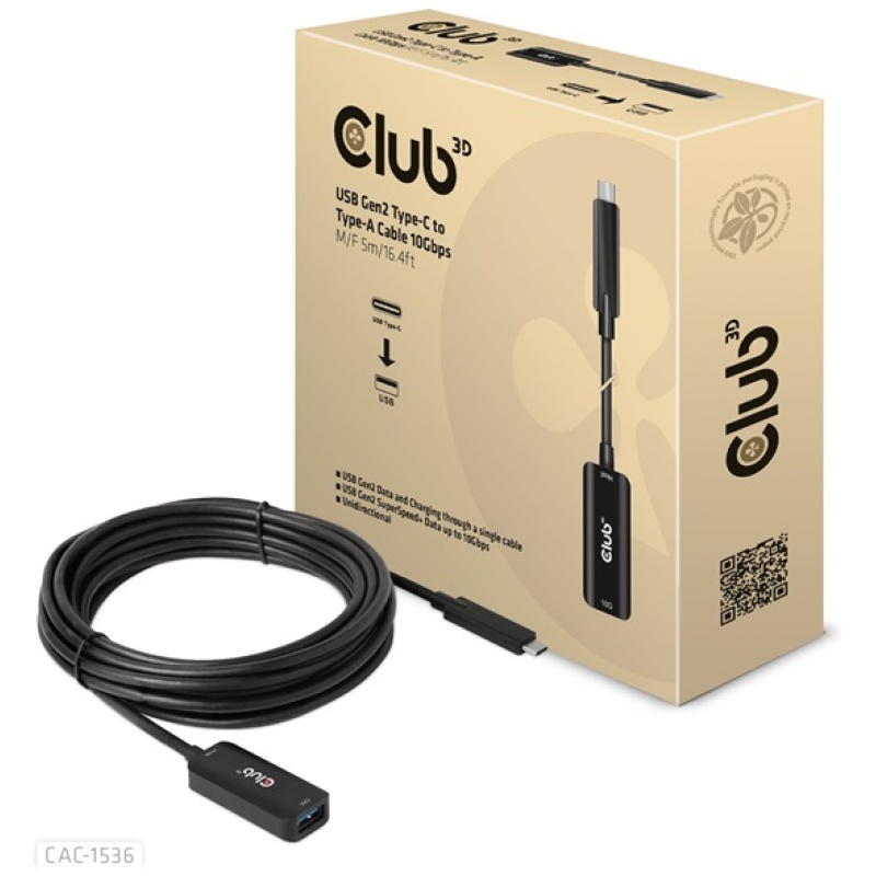 Club 3D Kábel - CAC-1536 (USB-C Gen 2 to USB-A