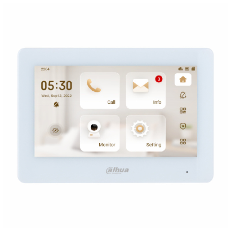 Dahua IP video kaputelefon - VTH5421HW-W (beltéri egység; 7" touch