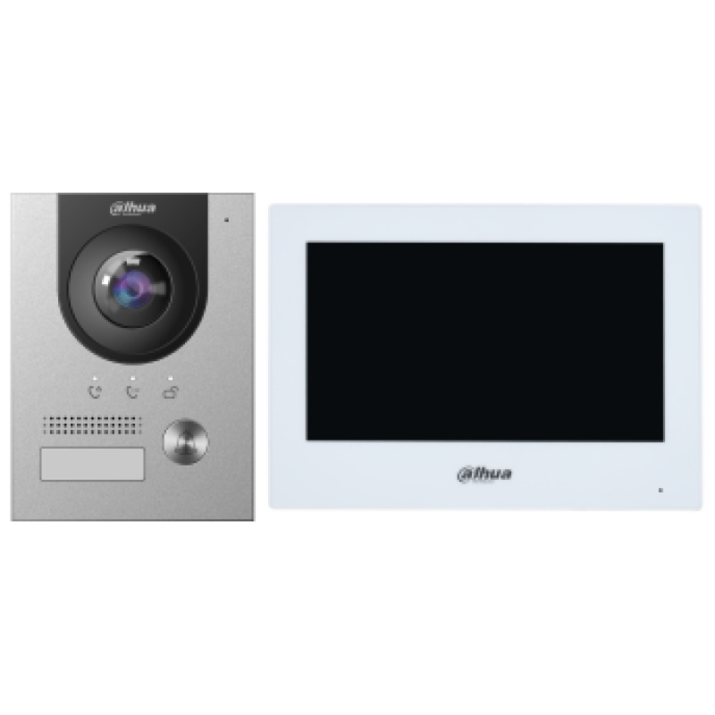 Dahua video kaputelefon szett - KTD02(F)  (VTH2622GW-W + VTO2202F-L + VTM114)