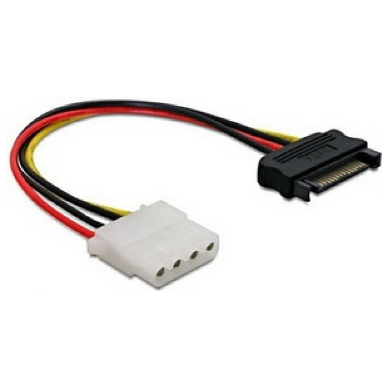 Delock Átalakító - 60115 (SATA 15 tűs - Molex 4 tűs