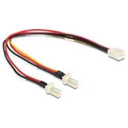 Delock Kábel - 89343 (Molex 3 pin anya > 2 x Molex 3 pin apa