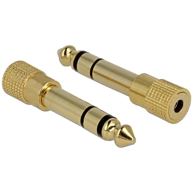 Delock Átalakító - 65361 (6.35 mm Jack > 3.5 mm Jack apa/anya)