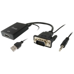 Equip Átalakító - 119038 (VGA to HDMI with Audio