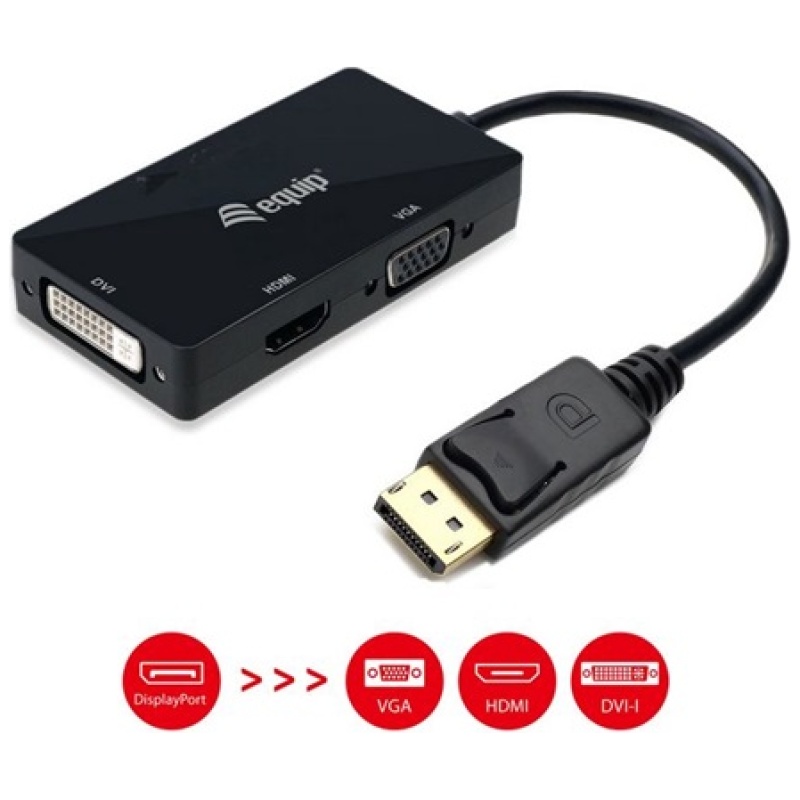 Equip Átalakító - 133441 (DisplayPort to VGA/HDMI/DVI