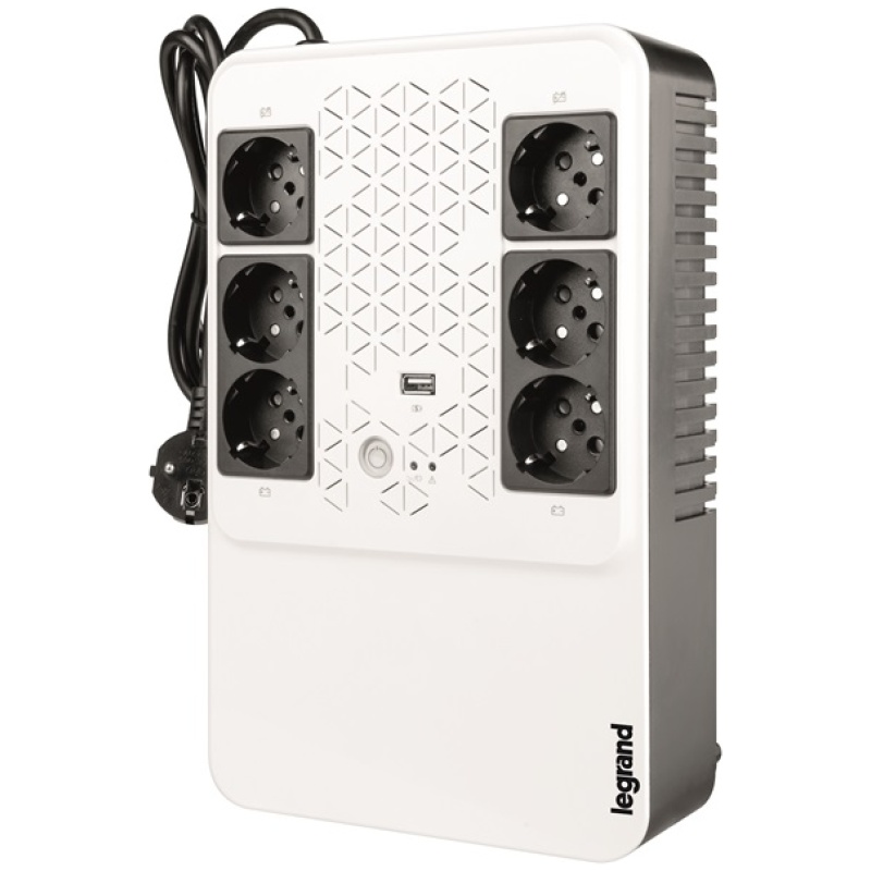 Legrand multimédiás szünetmentes elosztósor 800VA - KEOR-M (4+2)x Schuko kimenet