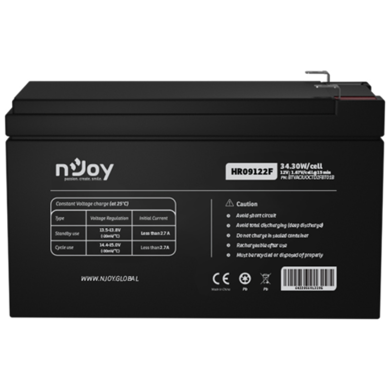 NJOY Szünetmentes akkumulátor - HR09122F (12V/9Ah