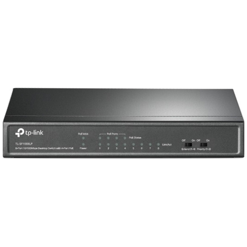 TP-Link Switch  PoE - TL-SF1008LP (8 port 100Mbps; 8/4 af PoE port