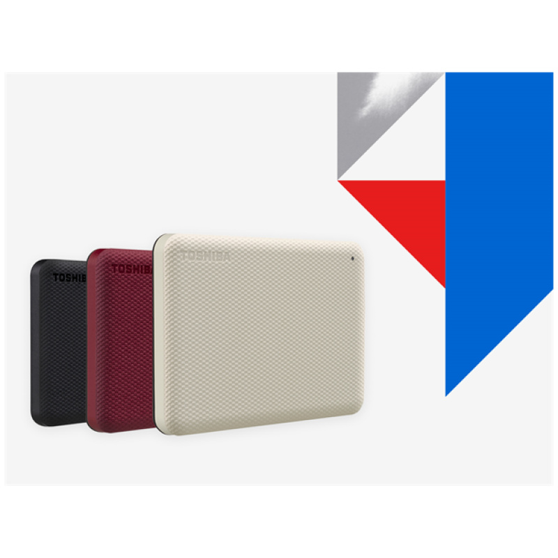 Toshiba Külső HDD 2.5" - 2TB Canvio Advance Fehér (USB3.0; ~5Gbps; NTFS/HFS+; Mac kompatibilis)