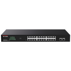 IP-COM Switch Menedzselhető - G2226F (24x1Gbps + 2x1Gbps SFP;  52Gbps; Rack)