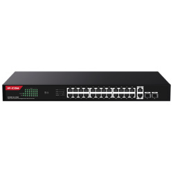 IP-COM Switch PoE - G1128P-24-410W (24x1Gbps; 2x1Gbps uplink; 2x SFP; 24 af/at PoE+ port; 370W