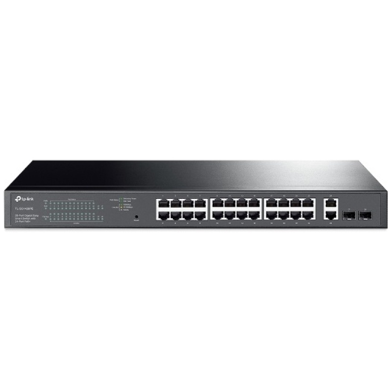 TP-Link Switch Easy Smart PoE - TL-SG1428PE JetStream™ (26 port 1Gbps; 24x af/at PoE+ port; 2x SFP port; 250W)