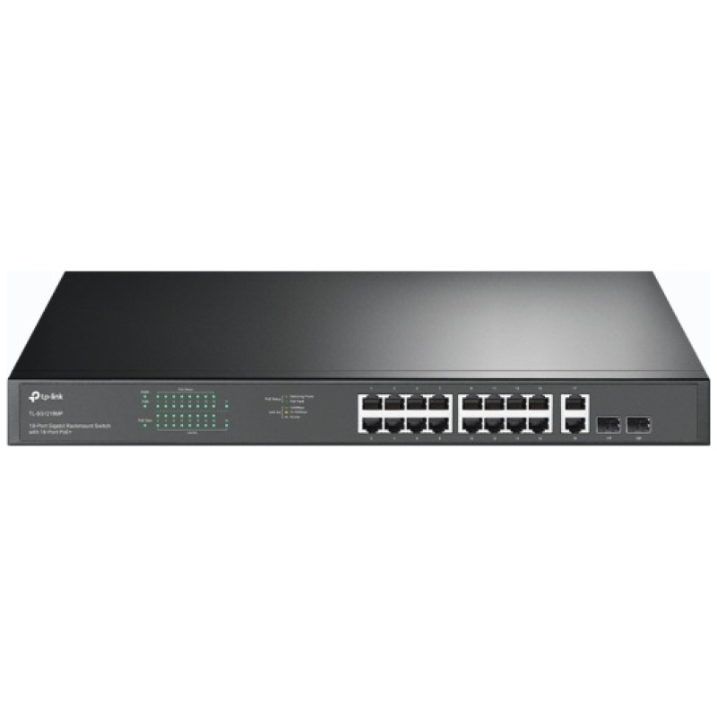 TP-Link Switch  PoE - TL-SG1218MP (18 port 1Gbps; 16x at/af PoE port; 192W; 2x SFP)